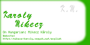 karoly mikecz business card